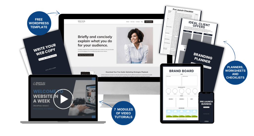 website in a week program startbuildlaunch.com
