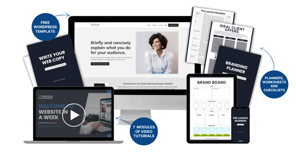 website in a week program startbuildlaunch.com