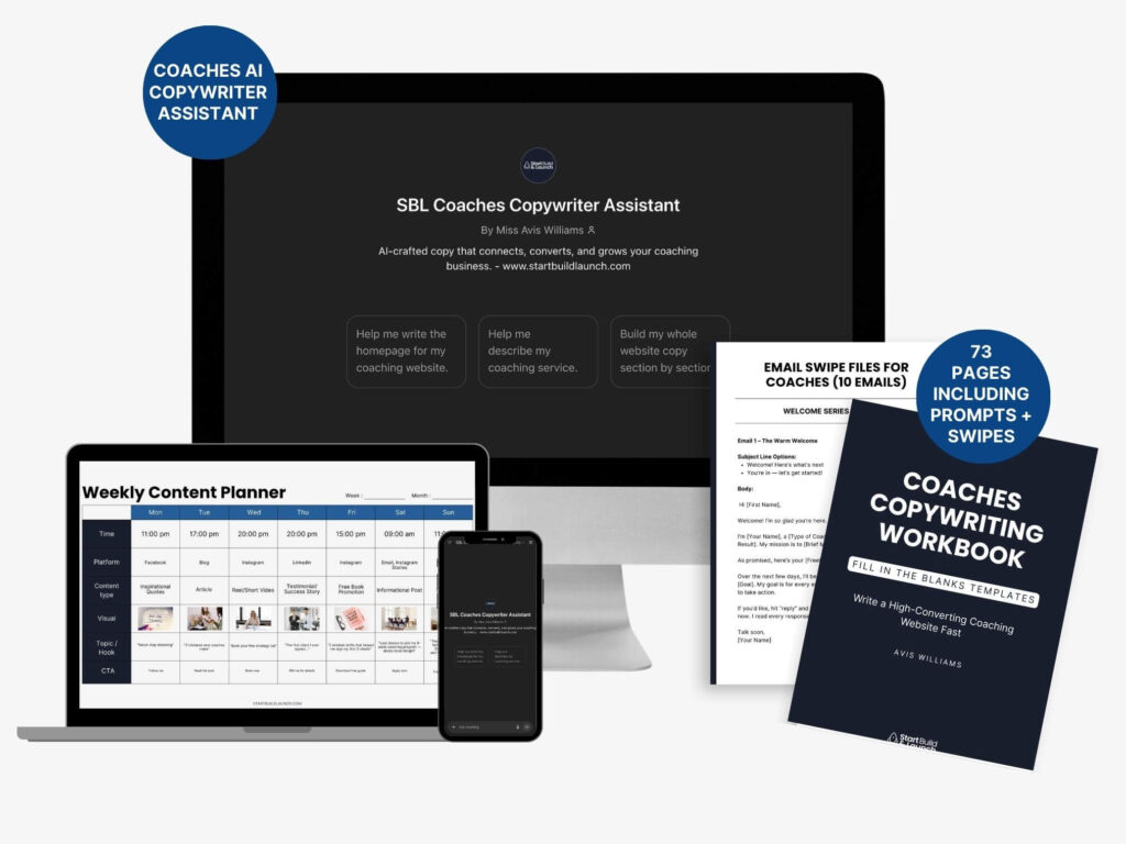 coaches ai copywriting toolkit startbuildlaunch.com