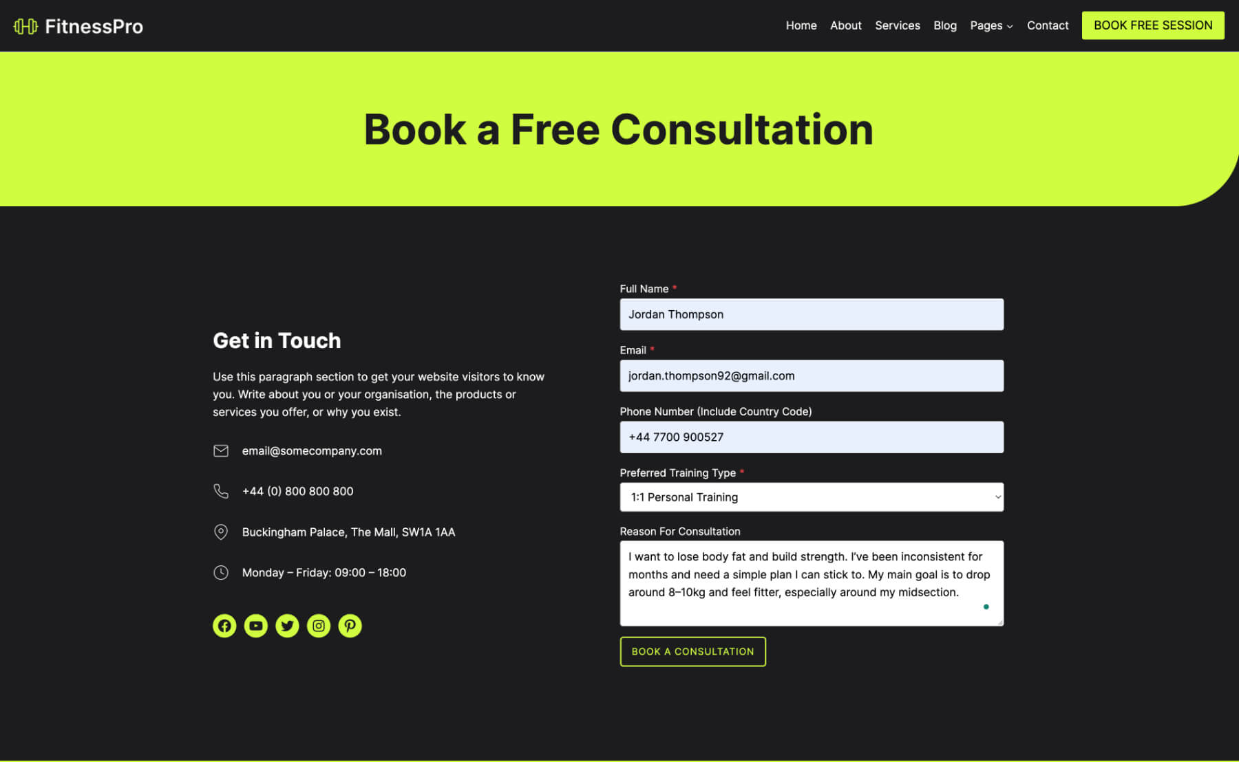 lead form submission