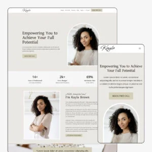 life coaching website template kayla wordpress theme