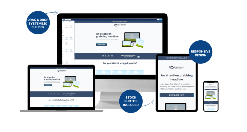 Digital Product Sales Funnel Kit Systeme io