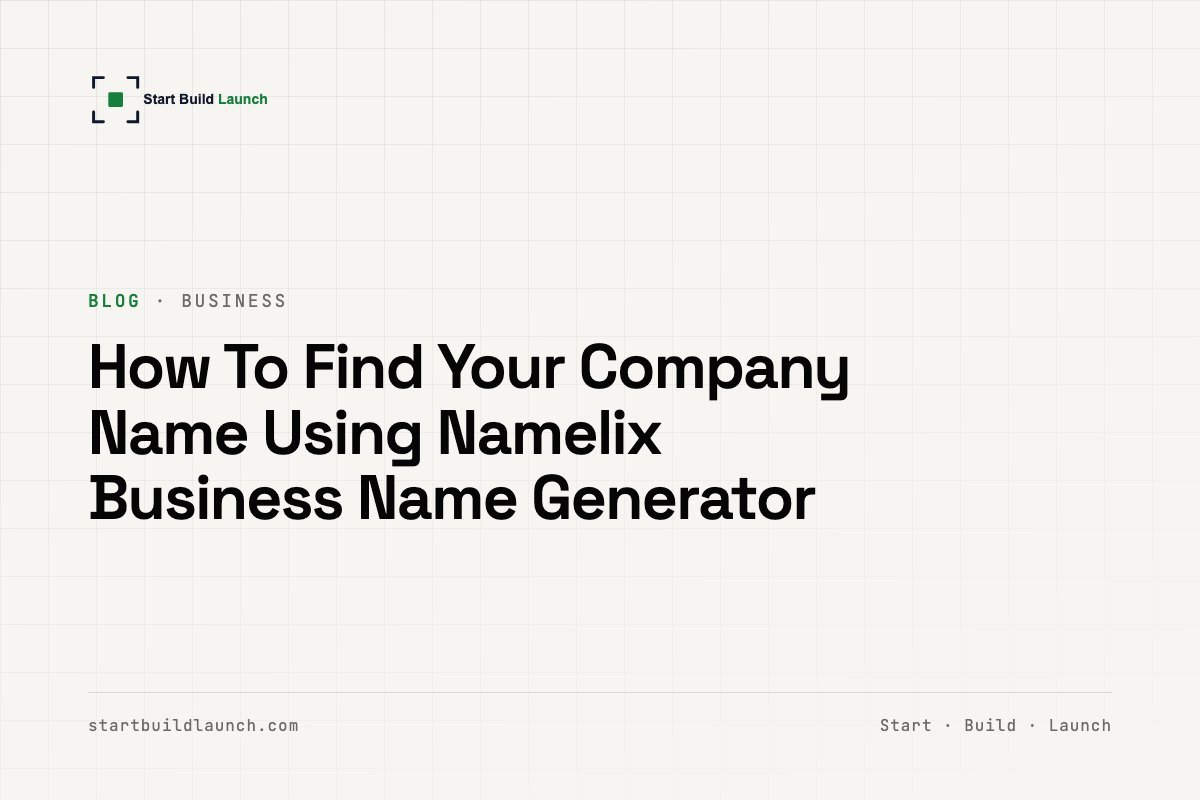 blog cover: namelix business name generator