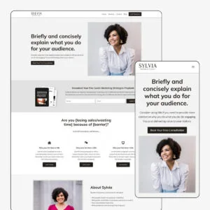 business coach website template sylvia wordpress theme