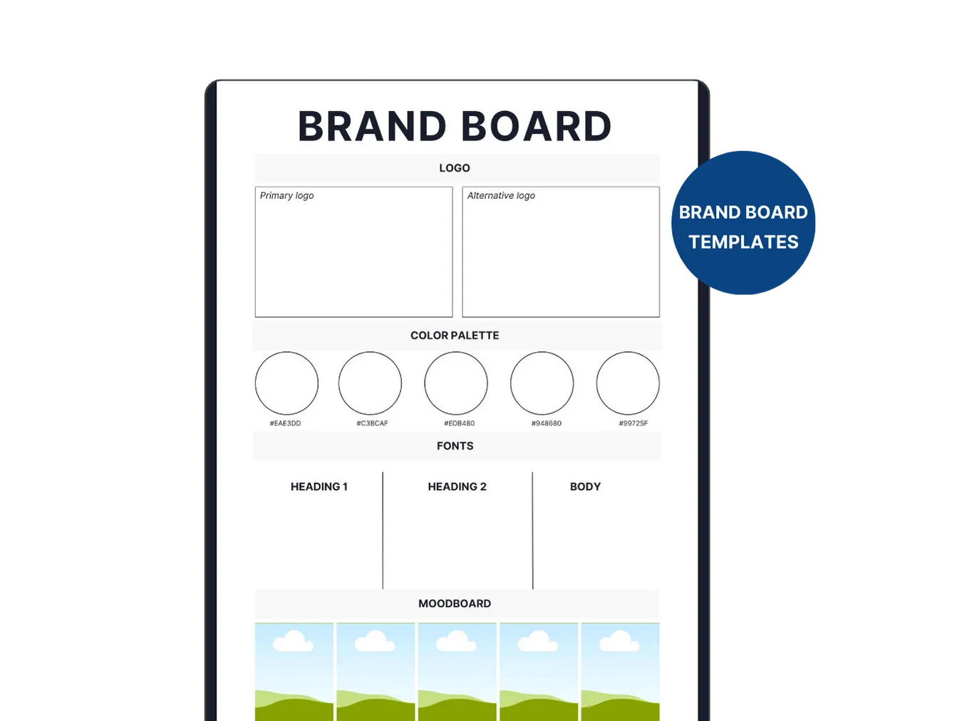 brand board template startbuildlaunch.com
