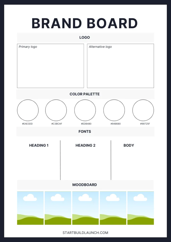 brand boards templates startbuildlaunch.com