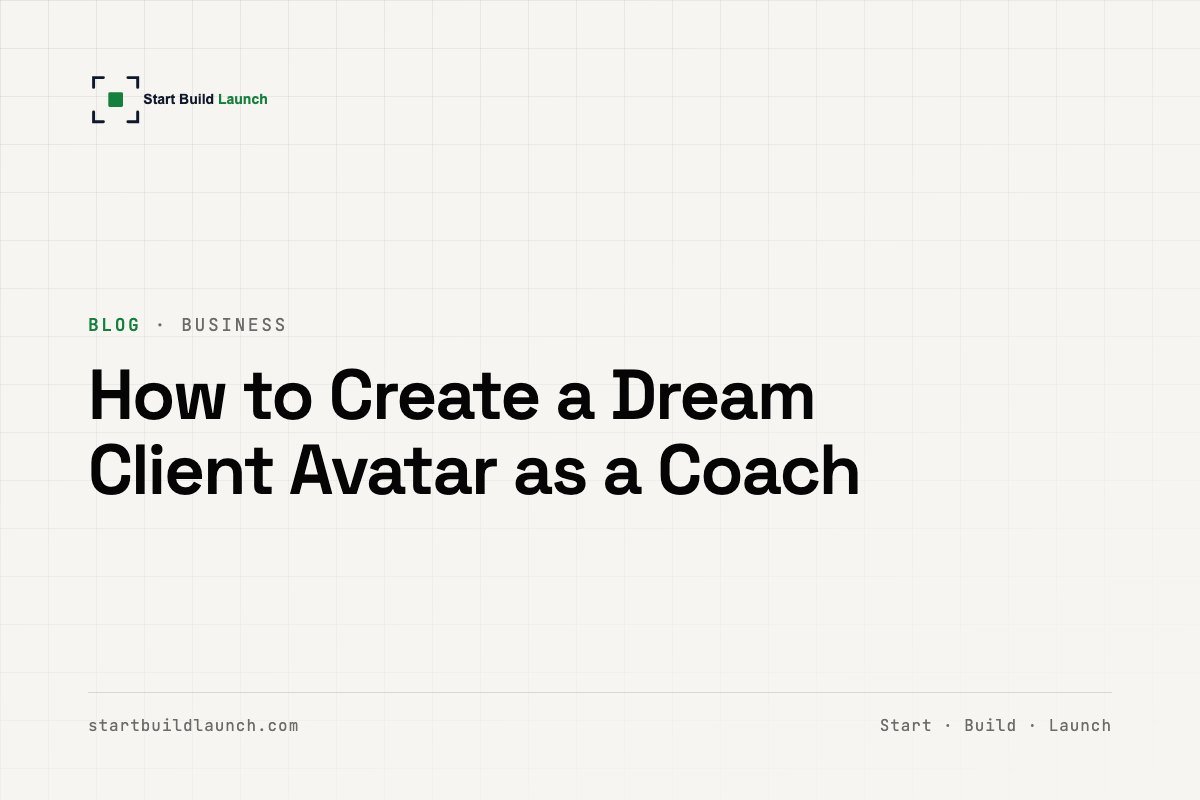 blog cover: create your dream client avatar as a coach